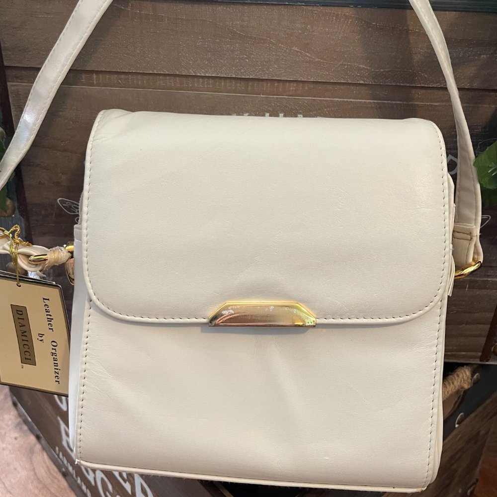 Diamicci Leather Crossbody Bag Organizer  NWT